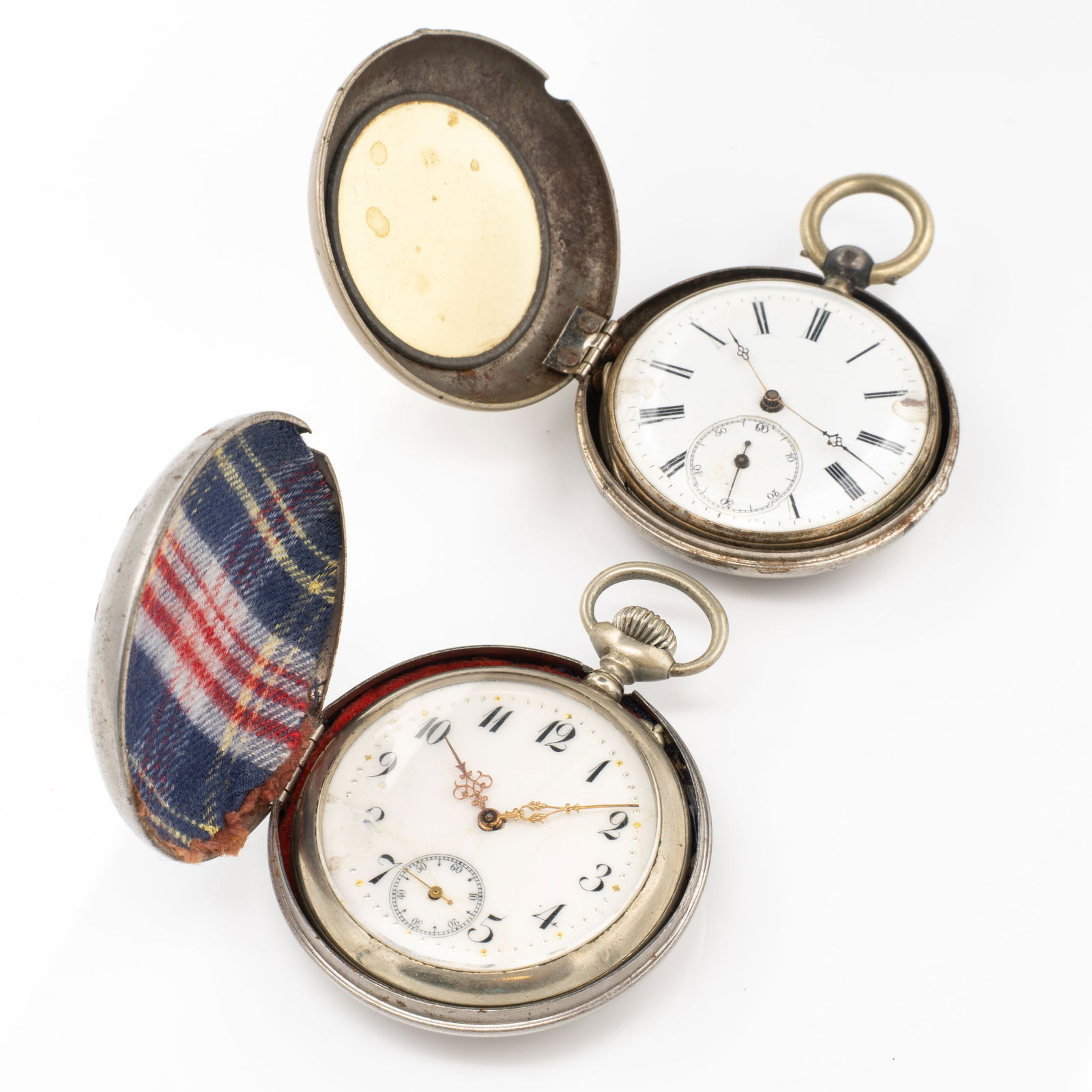 Lot of 2 Antique Swiss Pocket Watches with Outer Protective Cases Incl Imperial German Watch Cover (1 of 17)