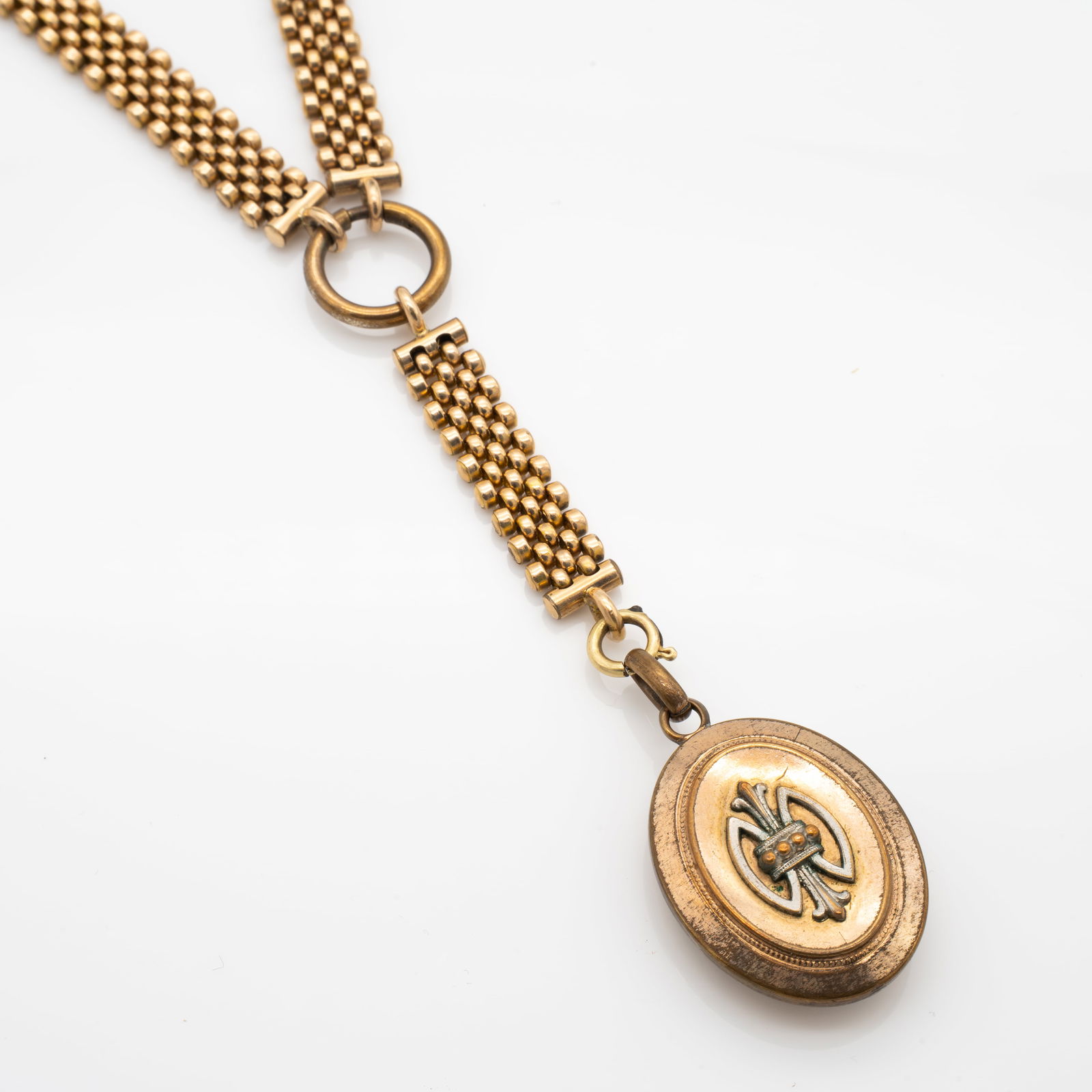 Antique Victorian Black Onyx Gold GF Pendant Locket Necklace Renaissance Revival (1 of 6)