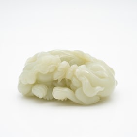 Carved Chinese Jade Group of Intertwined Mythical Beasts