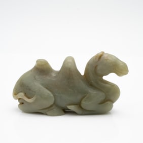 Carved Chinese Jade Figure of a Recumbent Camel