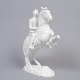 Gerold Porzellan Bavaria Horse and Rider Figurine, Model 7083