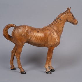 Vintage Cast Iron Horse Sculpture