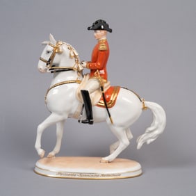Augarten Wien Porcelain Figurine, Pirouette, Spanische Reitschule, Model No. 1668