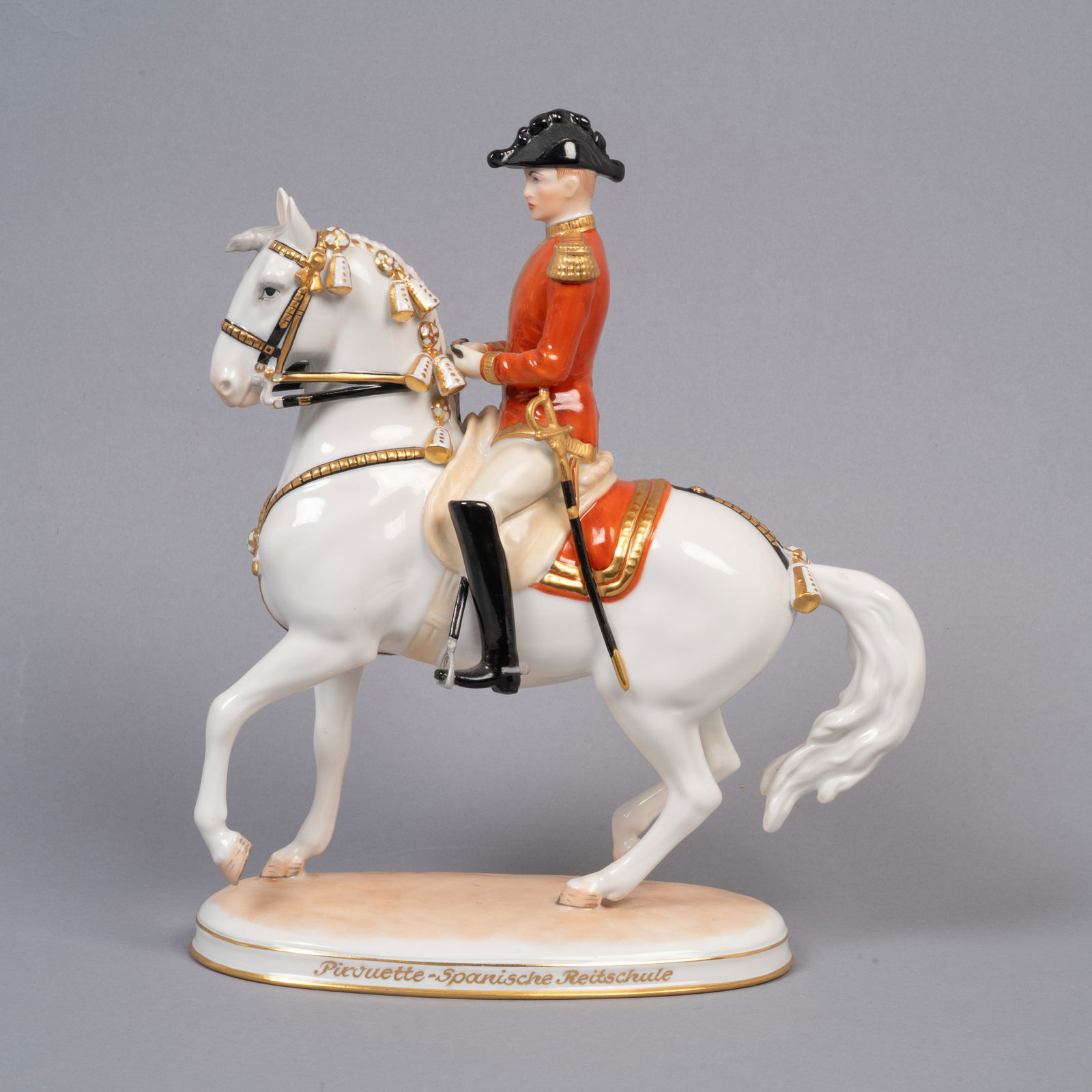 Augarten Wien Porcelain Figurine, Pirouette, Spanische Reitschule, Model No. 1668 (1 of 6)