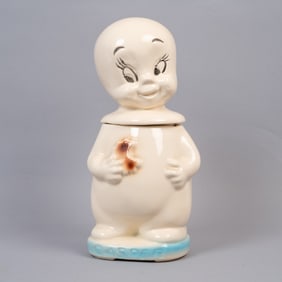 Vintage Casper the Friendly Ghost Ceramic Cookie Jar, by American Bisque