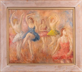 Paul Meltsner (1905–1966), Ballet Dancers, Original Oil on Canvas