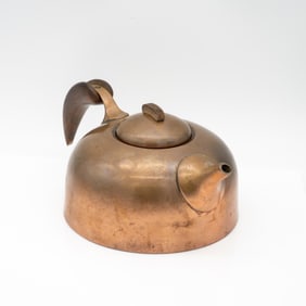 After Karl Hagenauer, Vintage Copper Teapot, Made in Italy
