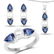 7.36 CTW Genuine Blue Sapphire & Pearl .925 Sterling