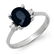 2.33 CTW Genuine Blue Sapphire & Diamond Ring 10K White