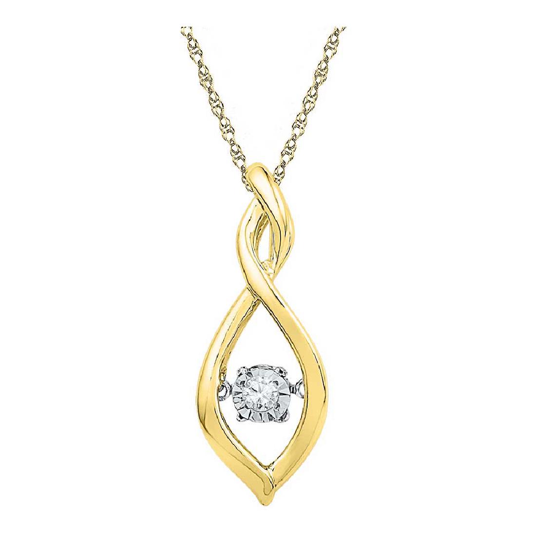 Diamond Moving Twinkle Solitaire Pendant 10kt Yellow: Diamond Moving Twinkle Solitaire Pendant 10kt Yellow Gold Manufacturer Model: GGA-97043 Description 10kt Yellow Gold Womens Round Diamond Moving