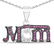0.41 CTW Created Ruby & White Diamond .925 Sterling