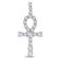 Mens Diamond Ankh Cross Charm Pendant 10kt Yellow Gold