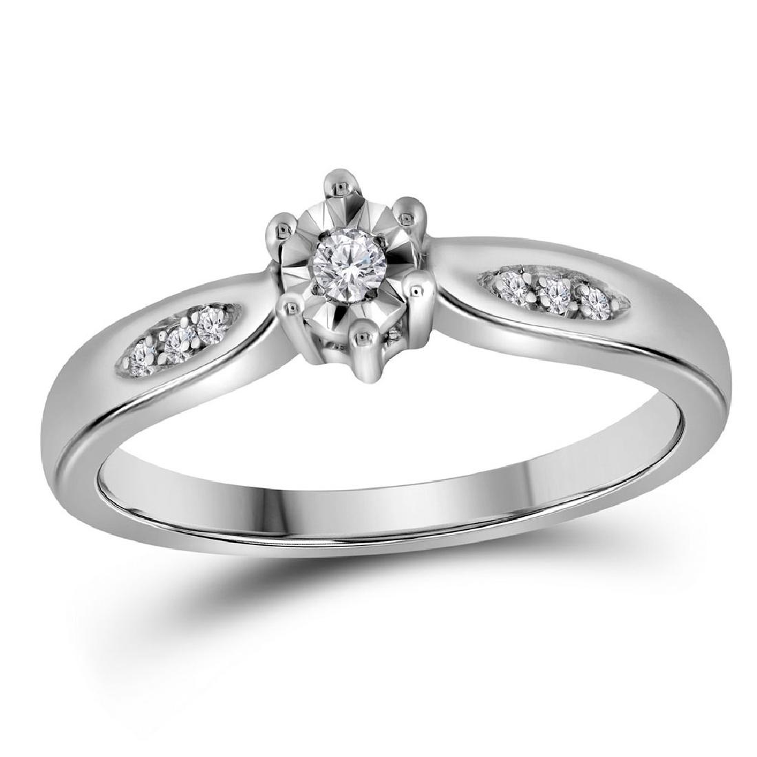 Diamond Solitaire Bridal Wedding Engagement Ring: Diamond Solitaire Bridal Wedding Engagement Ring Sterling Silver Manufacturer Model: GGA-56943 Description Sterling Silver Womens Round Diamond