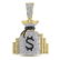 Mens Diamond Money Bag Stacks Charm Pendant 10kt Yellow
