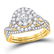 Diamond Bridal Wedding Engagement Ring 14kt Yellow Gold