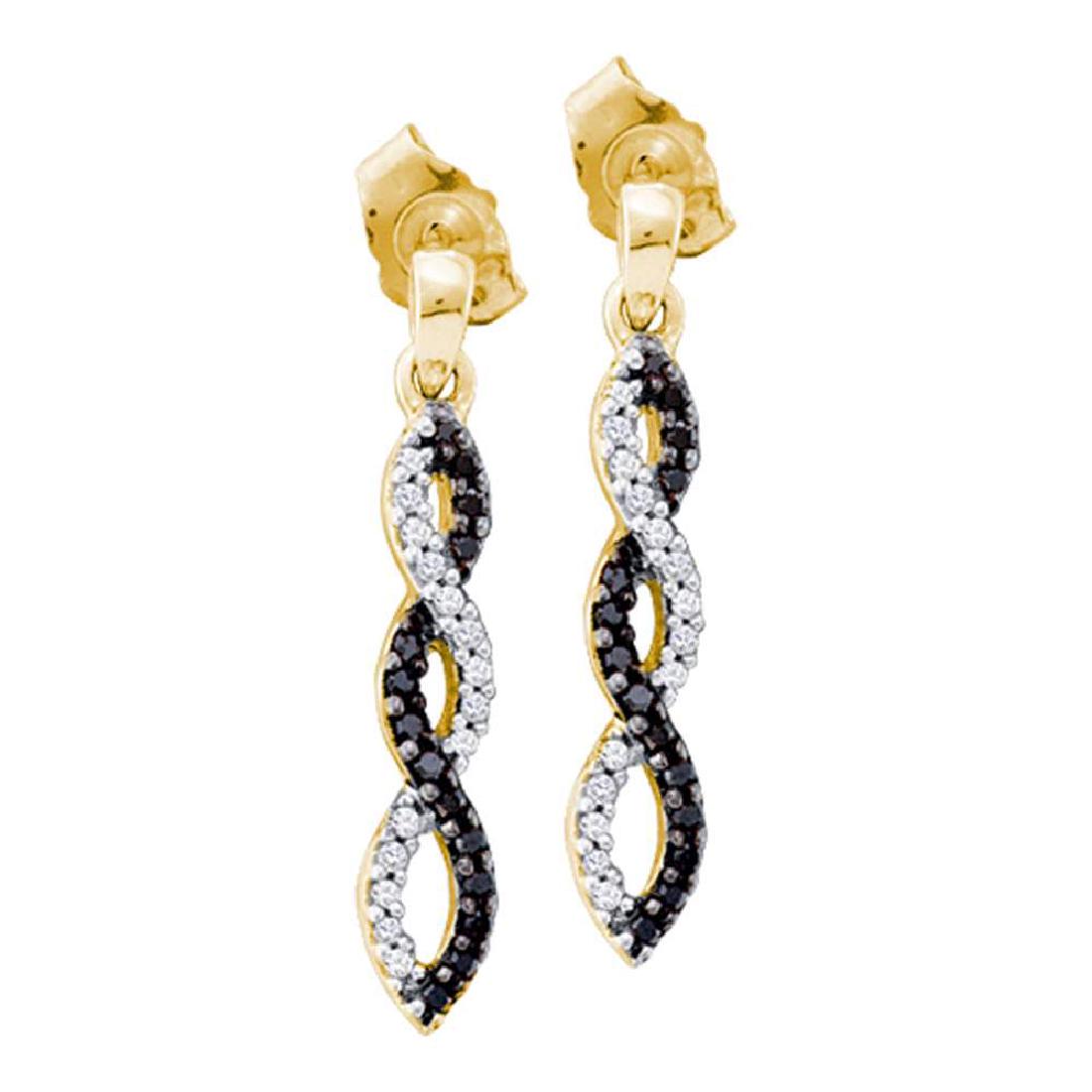Black Color Enhanced Diamond Infinity Dangle Screwback: Black Color Enhanced Diamond Infinity Dangle Screwback Earrings 10kt Yellow Gold Manufacturer Model: GGA-55895 Description 10kt Yellow Gold Wome