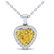 1 CTW Genuine Citrine & SI1-SI2 Diamond Heart Necklace