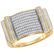 10K Yellow Gold Mens Ring Micro-Pave 0.5ctw Diamond