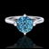 1.25 ctw Fancy Intense Blue Diamond Art Deco Ring 18K - 2