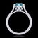 1.25 ctw Fancy Intense Blue Diamond Art Deco Ring 18K - 3