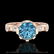 1.71 ctw Fancy Intense Blue Diamond Art Deco Ring 18K - 2