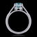 1.25 ctw Fancy Intense Blue Diamond Art Deco Ring 18K - 3