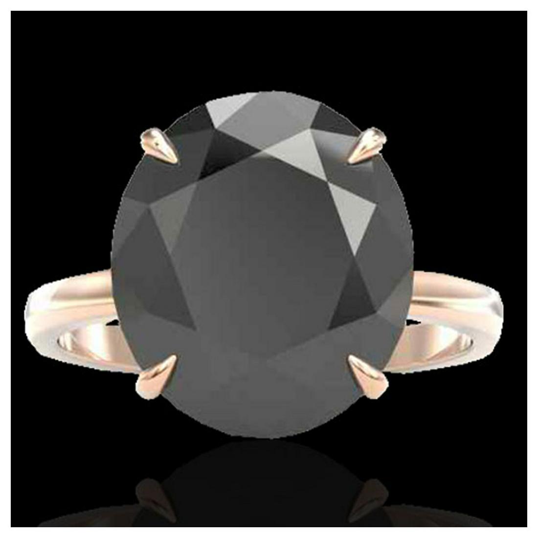 9 ctw Black Diamond Ring 14K Rose Gold: 9 ctw Black VS/SI Diamond Ring 14K Rose Gold Manufacturer's Suggested Retail Price: $12,200 Factory offers perfect factory sizing, for all rings & custom length for larger necklaces and bracelets. We 