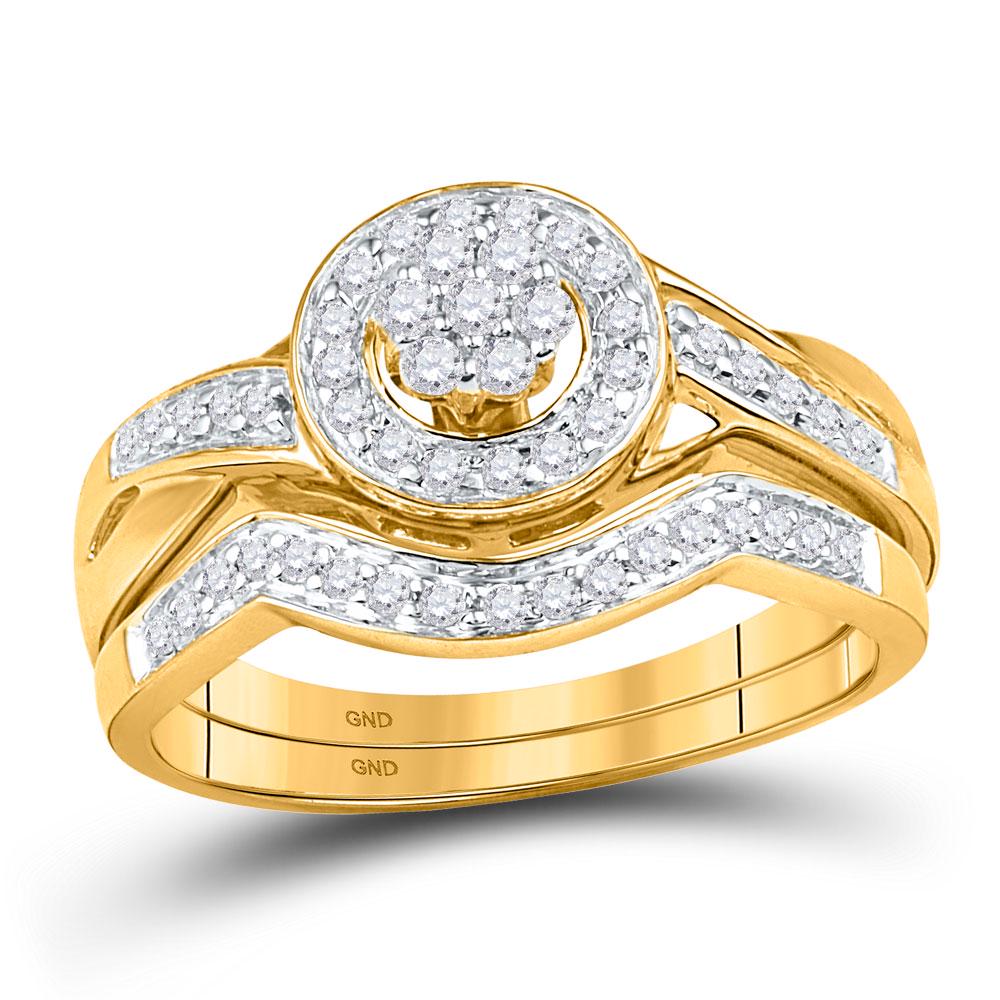 10K Yellow Gold Ring Cluster 0.33ctw Diamond: 10K Yellow Gold Ring Cluster 0.33ctw Diamond Manufacturer's Suggested Retail Price: $1540.00 Stone1 Type: Diamond @ 0.33 ctw Stone1 Color: H-I Stone1 Clarity: I1 Metal Type: 10K Yellow Gold Product We