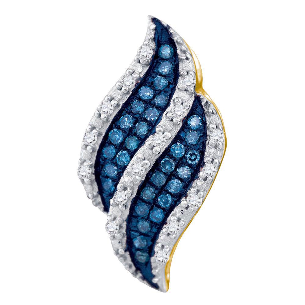 10K Yellow Gold Pendant Cluster 0.1ctw Colored Blue: 10K Yellow Gold Pendant Cluster 0.1ctw Colored Blue Diamond, Diamond, Manufacturer's Suggested Retail Price: $620.00 Stone1 Type: Colored Blue Diamond @ 0.06 ctw Stone1 Color: Blue Stone1 Clarity: I2-