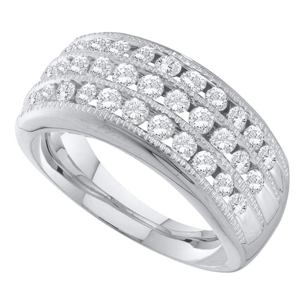 10K White Gold Mens Ring 1.03ctw Diamond: 10K White Gold Mens Ring 1.03ctw Diamond Manufacturer's Suggested Retail Price: $1840.00 Stone1 Type: Diamond @ 1.03 ctw Stone1 Color: J-K Stone1 Clarity: I1-I2 Metal Type: 10K White Gold Product Weig