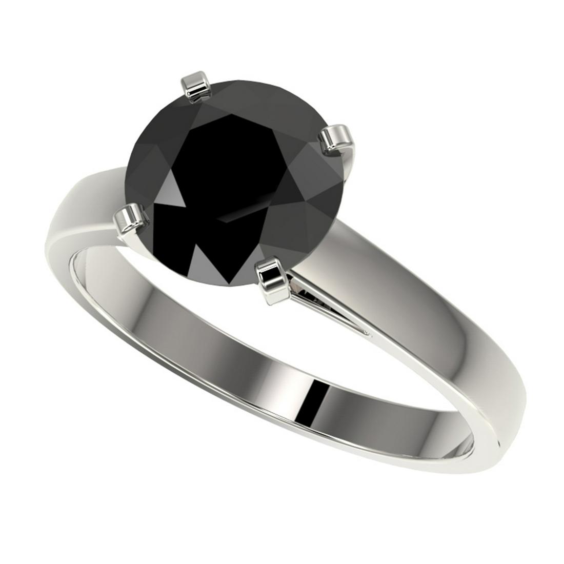 2.59 ctw Fancy Black Diamond Solitaire Ring 10K White: 2.59 ctw Fancy Black Diamond Solitaire Ring 10K White Gold Designer Brand Luxury Jewelry, made in the USA Suggested Retail Price: $2,600 Factory offers perfect factory sizing, for all rings & custom l