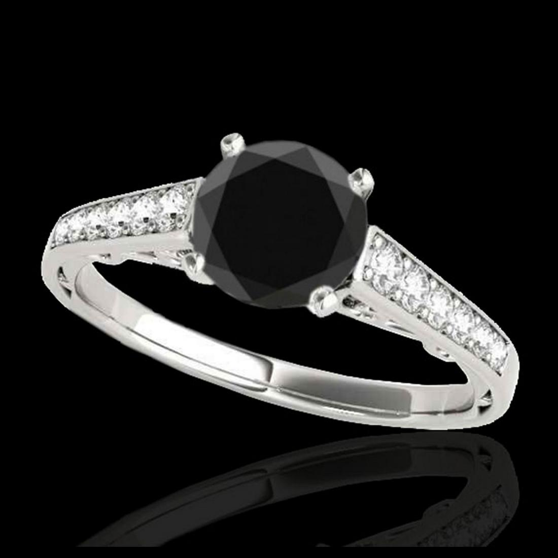 1.35 ctw VS Black Diamond Solitaire Ring 10K White Gold: 1.35 ctw VS Black Diamond Solitaire Ring 10K White Gold Designer Brand Luxury Jewelry, made in the USA Suggested Retail Price: $3,200 Factory offers perfect factory sizing, for all rings & custom leng