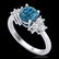 1.25 ctw Fancy Intense Blue Diamond Art Deco Ring 18K