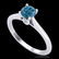 0.56 ctw Fancy Intense Blue Diamond Art Deco Ring 18K