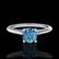 0.56 ctw Fancy Intense Blue Diamond Art Deco Ring 18K - 2