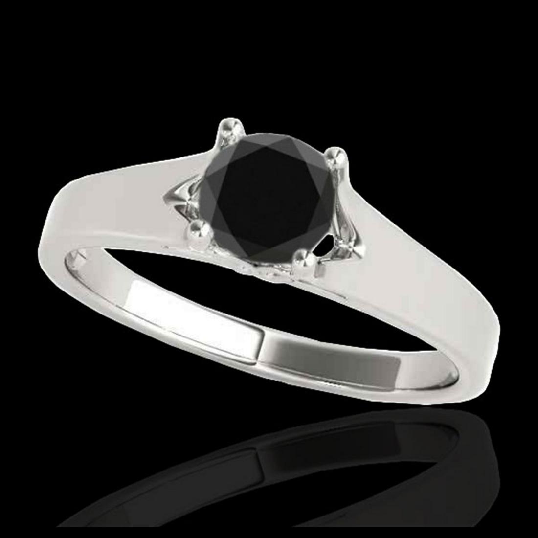 1.50 ctw VS Black Diamond Solitaire Ring 10K White Gold: 1.50 ctw VS Black Diamond Solitaire Ring 10K White Gold Designer Brand Luxury Jewelry, made in the USA Suggested Retail Price: $3,100 Factory offers perfect factory sizing, for all rings & custom leng