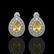 7.74 ctw Canary Citrine & Diamond Earrings 14K White
