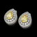 7.74 ctw Canary Citrine & Diamond Earrings 14K White - 2