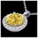 2 ctw Citrine & Halo VS/SI Diamond Necklace 18K White