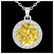 2 ctw Citrine & Halo VS/SI Diamond Necklace 18K White - 2