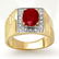 2.25 ctw Ruby & Diamond Men's Ring 10K Yellow Gold