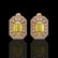 11.03 ctw Canary Citrine & Diamond Earrings 14K Rose
