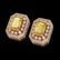 11.03 ctw Canary Citrine & Diamond Earrings 14K Rose - 2