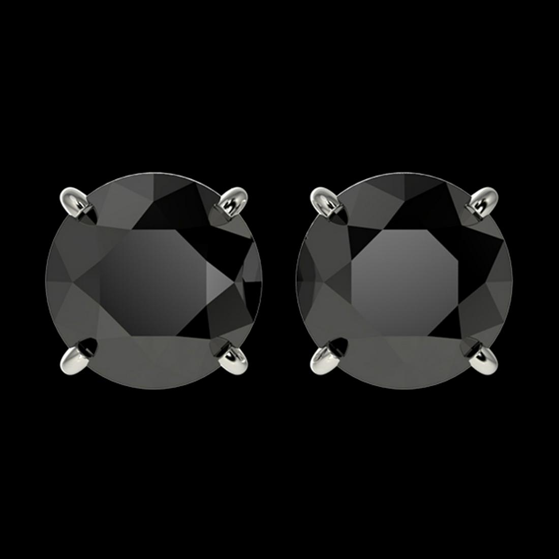 2.50 ctw Fancy Black Diamond Solitaire Stud Earrings: 2.50 ctw Fancy Black Diamond Solitaire Stud Earrings 10K White Gold Designer Brand Luxury Jewelry, made in the USA Suggested Retail Price: $2,400 Factory offers perfect factory sizing, for all rings &