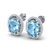 6 ctw Sky Blue Topaz & VS/SI Diamond Earrings 18K White