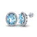 6 ctw Sky Blue Topaz & VS/SI Diamond Earrings 18K White - 2