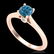 0.56 ctw Fancy Intense Blue Diamond Art Deco Ring 18K