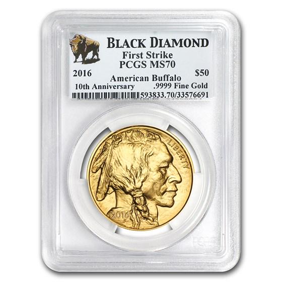 2016 1 oz Gold Buffalo MS-70 PCGS (FS\, Black Diamond): One piece 2016 1 oz Gold Buffalo MS-70 PCGS (FS\, Black Diamond) SKU: GG94023