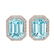 12 ctw Sky Blue Topaz And Diamond Earrings 14K Rose