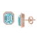 12 ctw Sky Blue Topaz And Diamond Earrings 14K Rose - 2